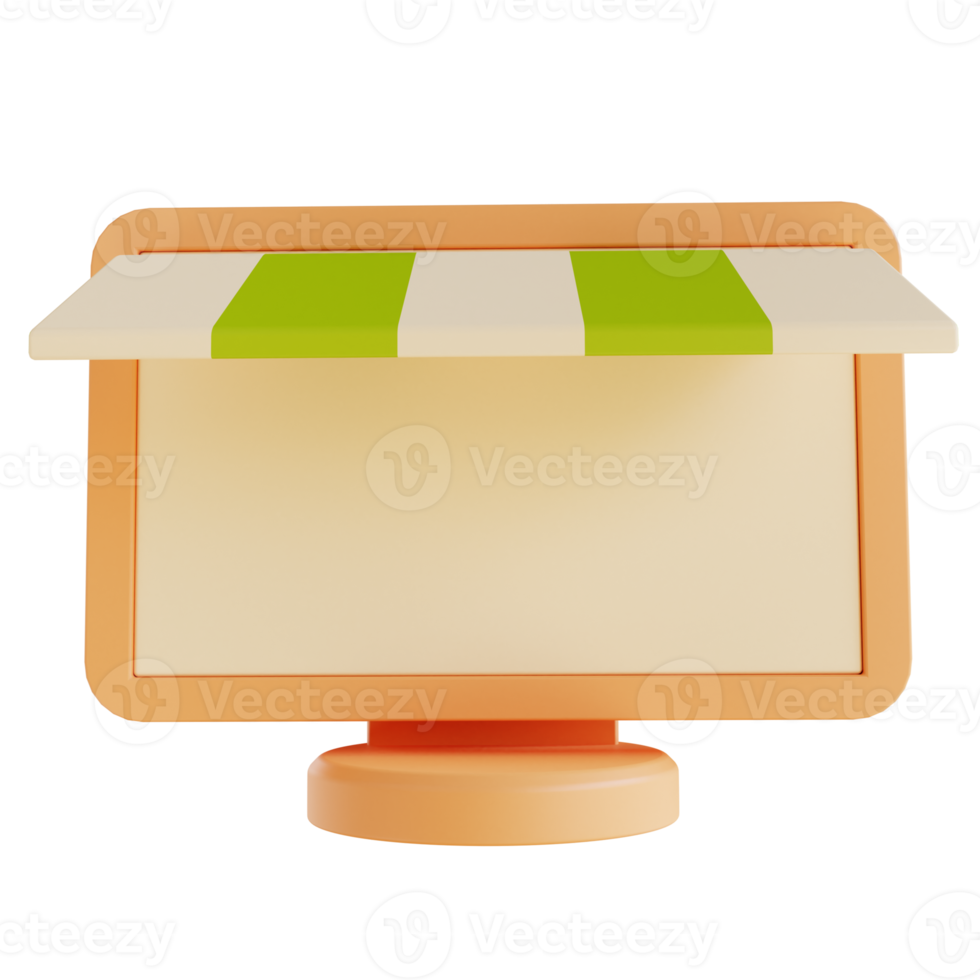 3D illustration online shop png