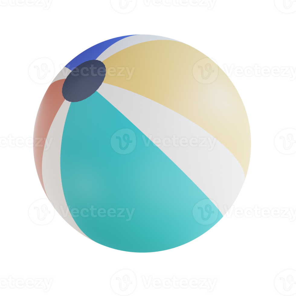 3D illustration beach volleyball png