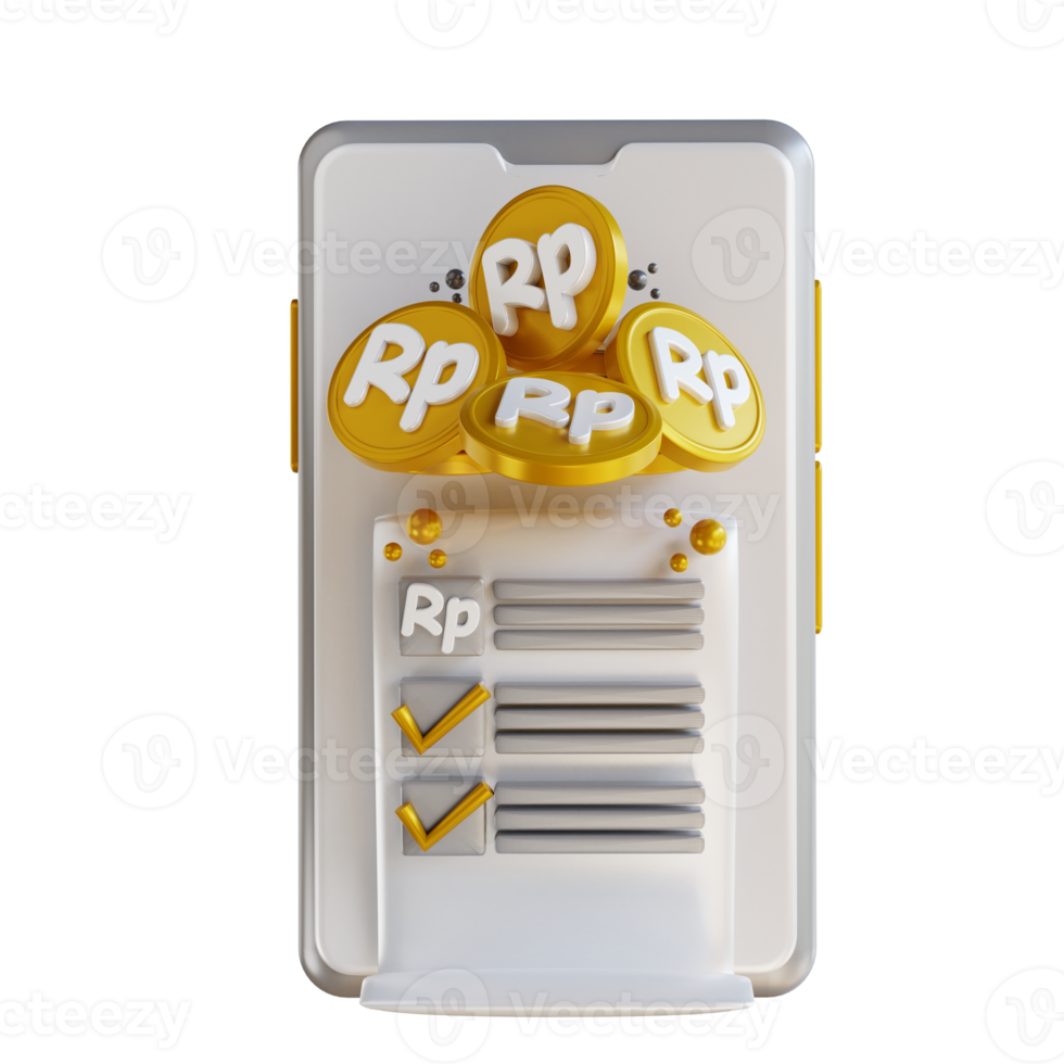 3D illustration digital payment png