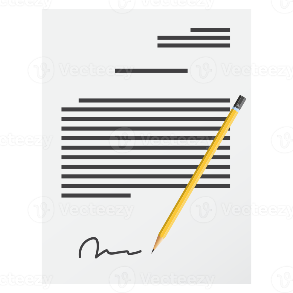 Sign a document icon png