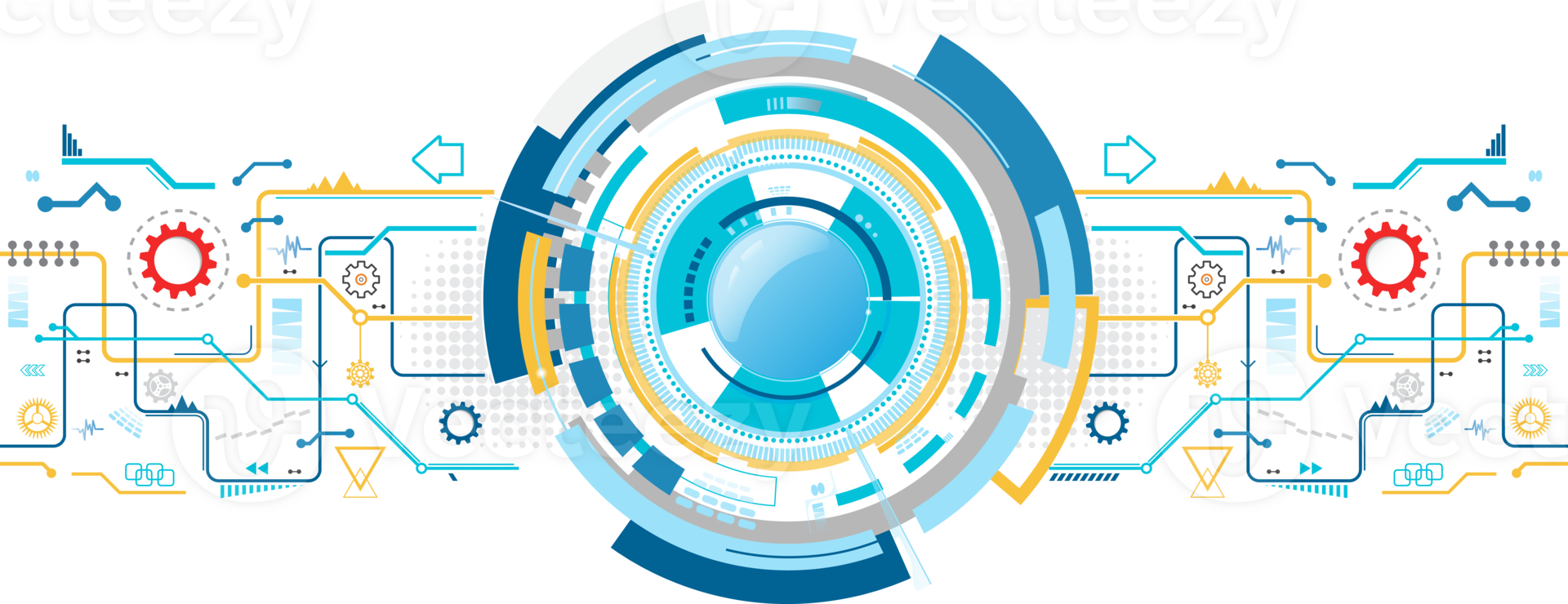 Abstract technological background with various technological elements. Structure pattern technology backdrop. png