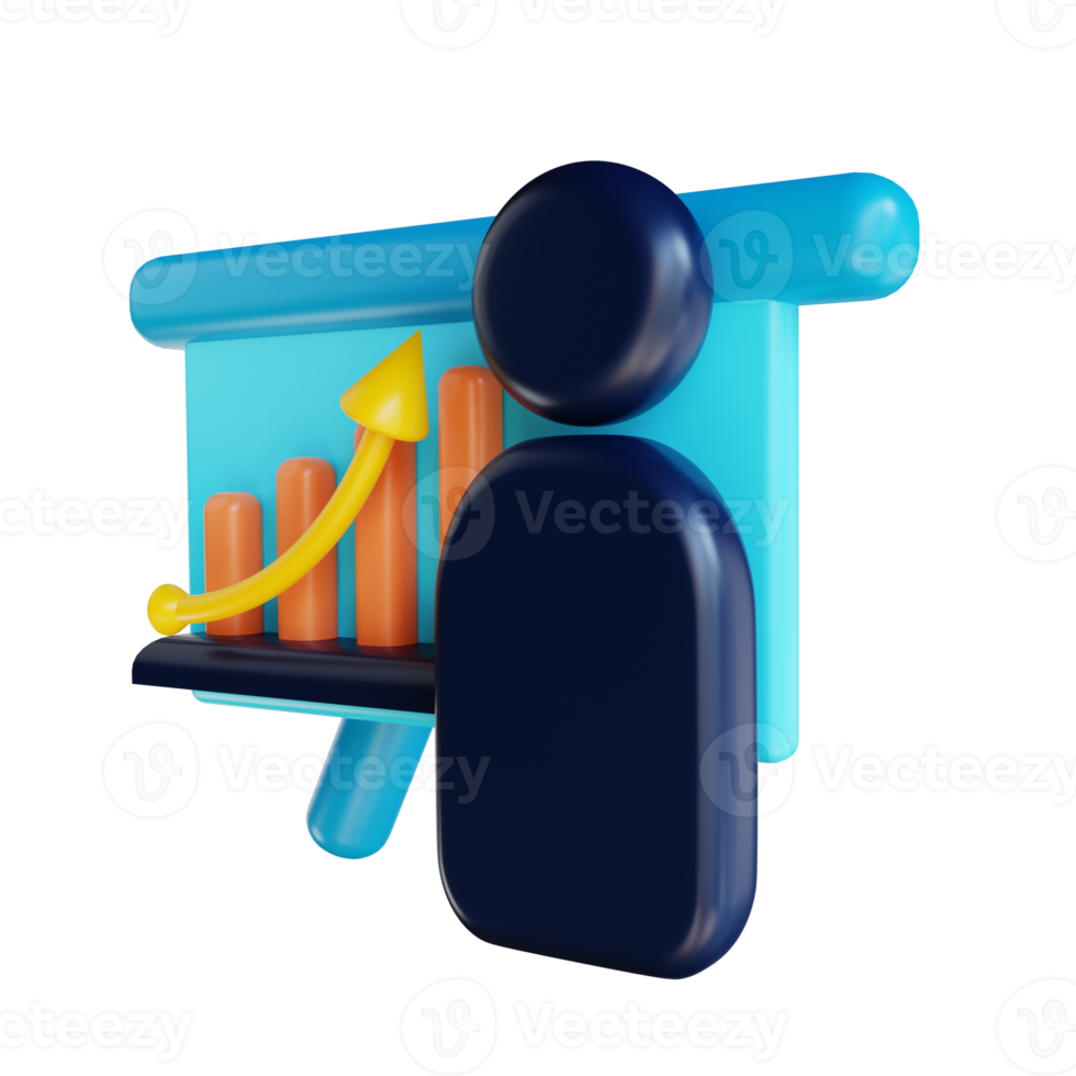 3D illustration presentation and training suitable for marketing png