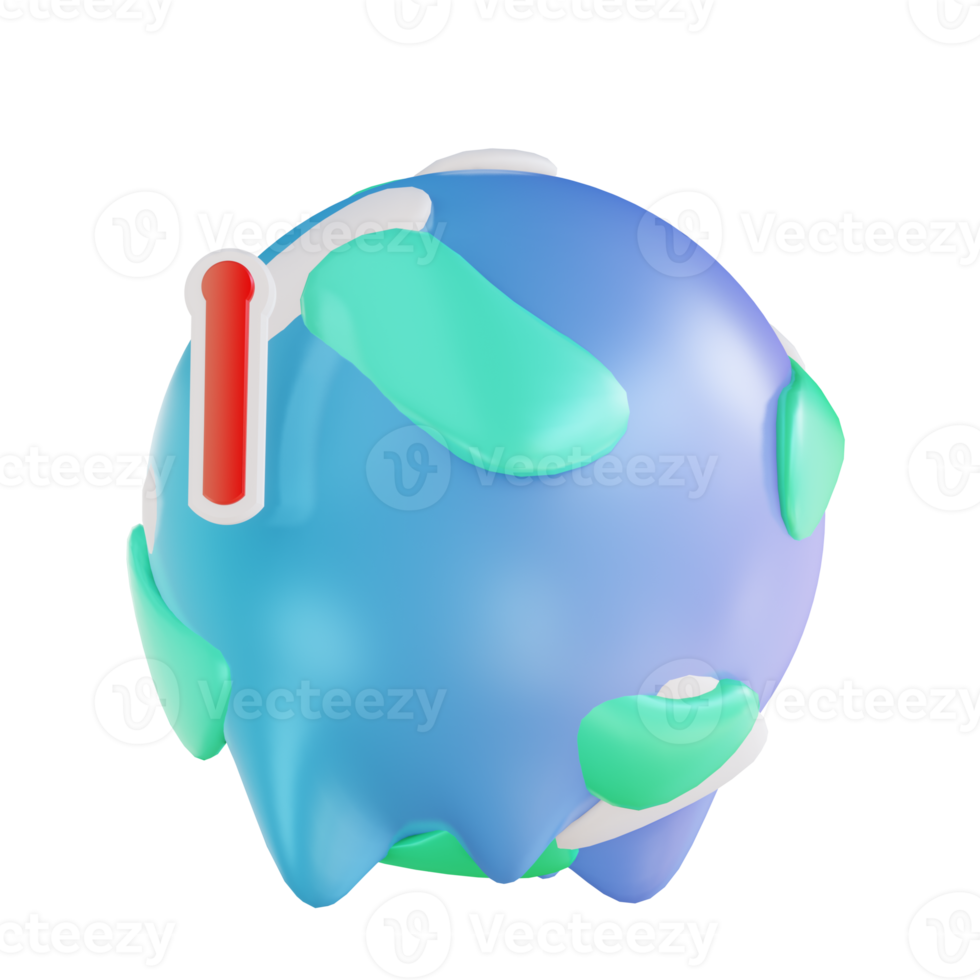 3D illustration global warming png