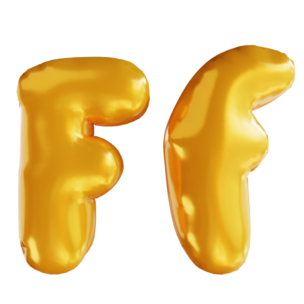 alfabeto de balão de ilustração 3D f png