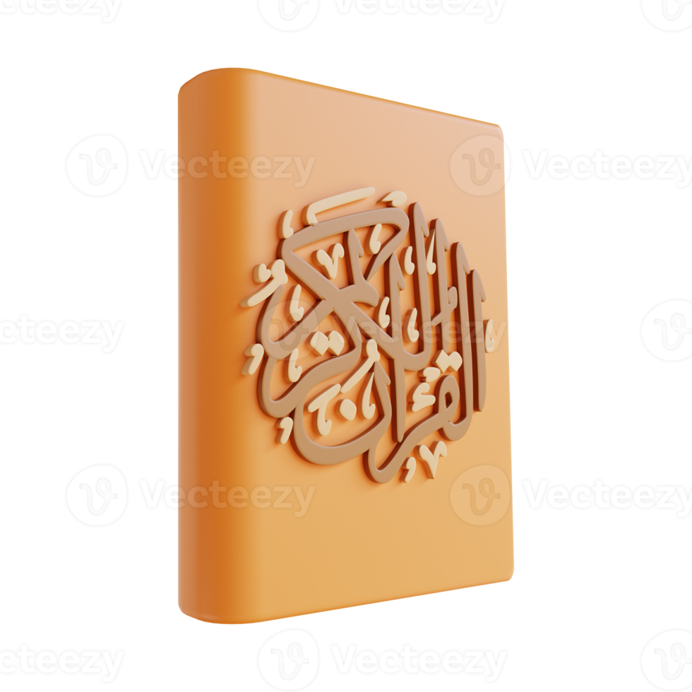 3D illustration Al-Qur'an suitable for ramadan png