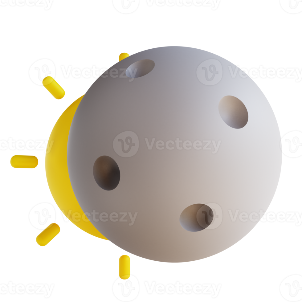 3D-Darstellung Sonne und Mond png