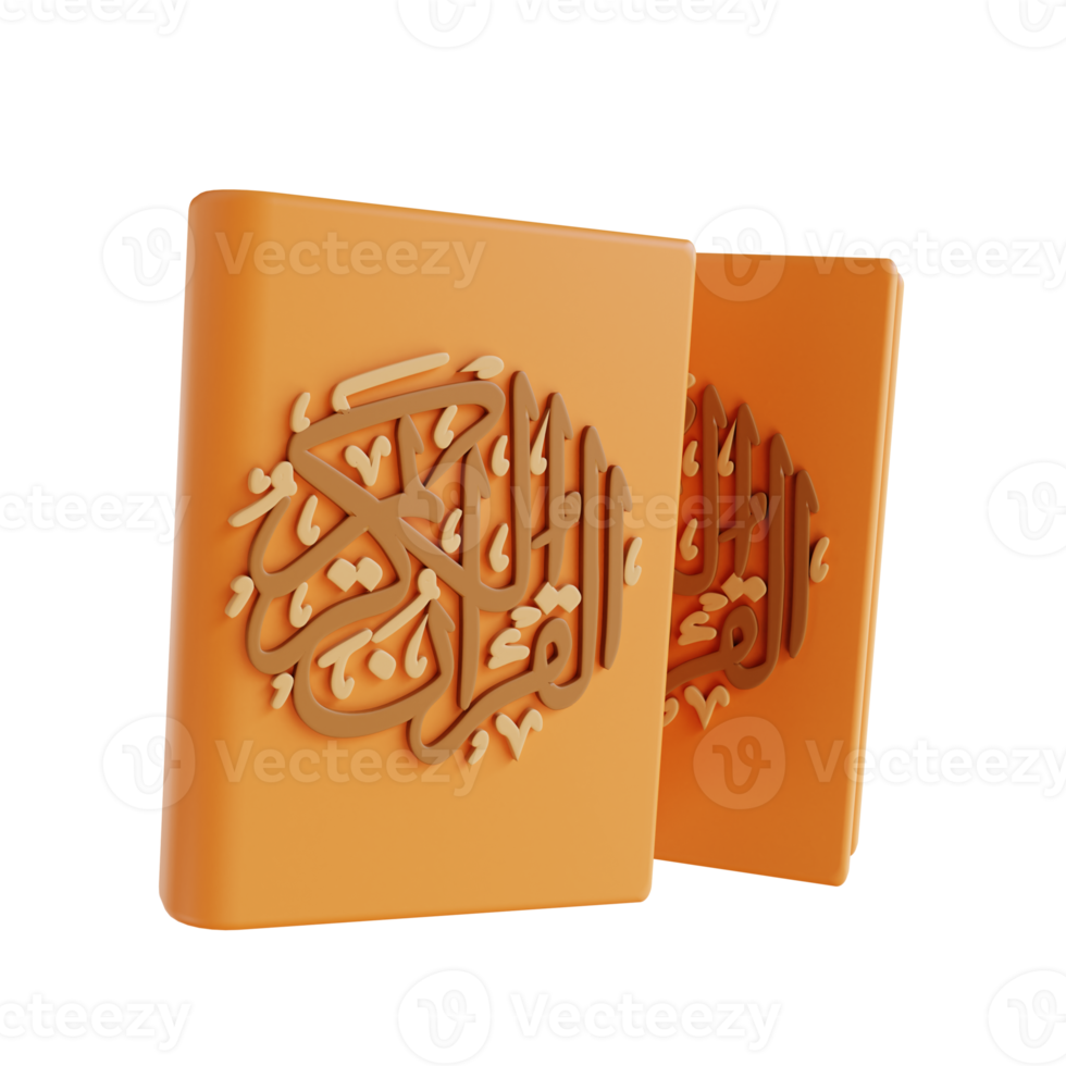 illustration 3d al-qur'an adaptée au ramadan png