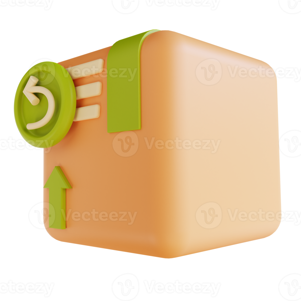 3D illustration return box png