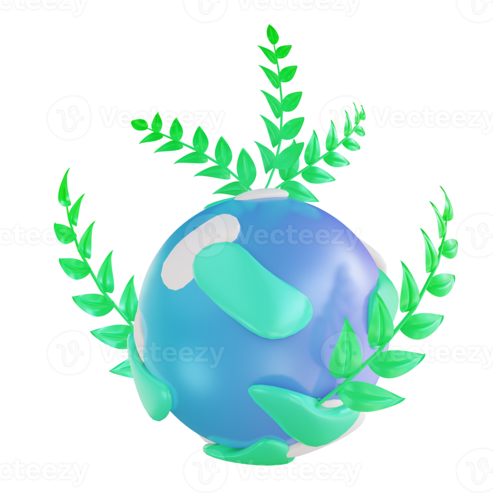 3D illustration save plants png