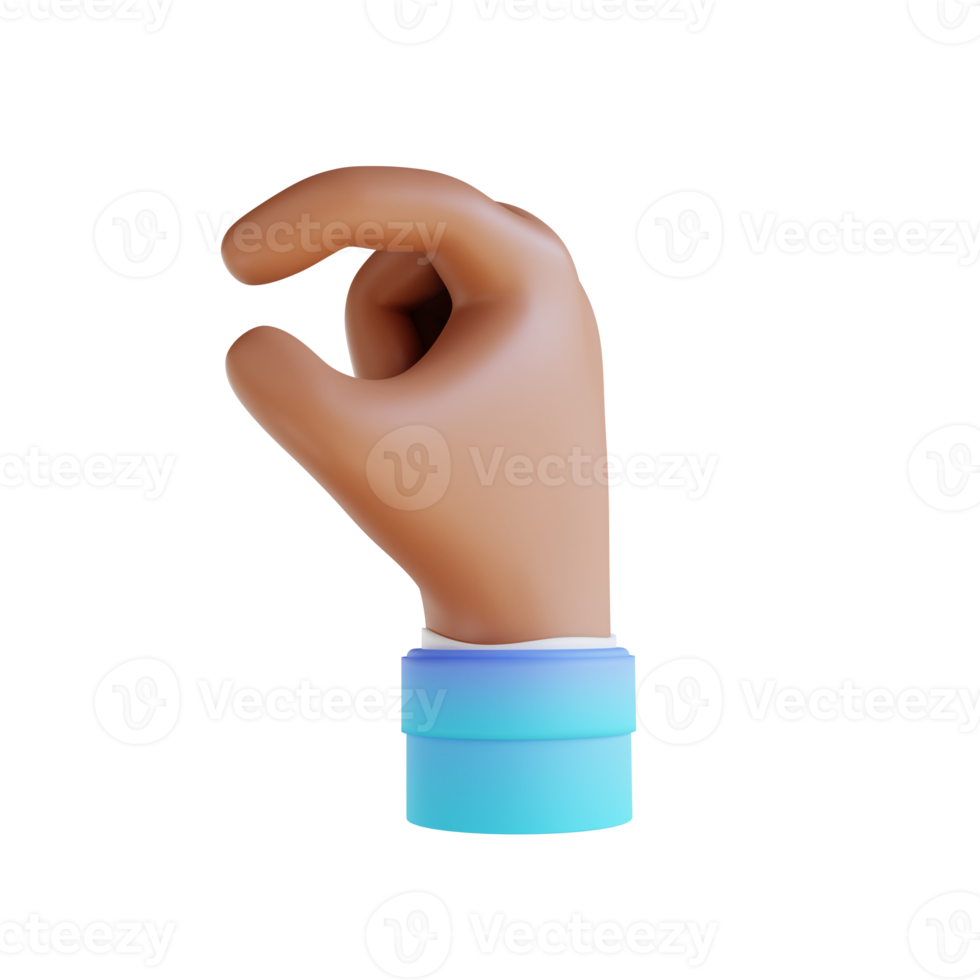 3D illustration hand gestures png