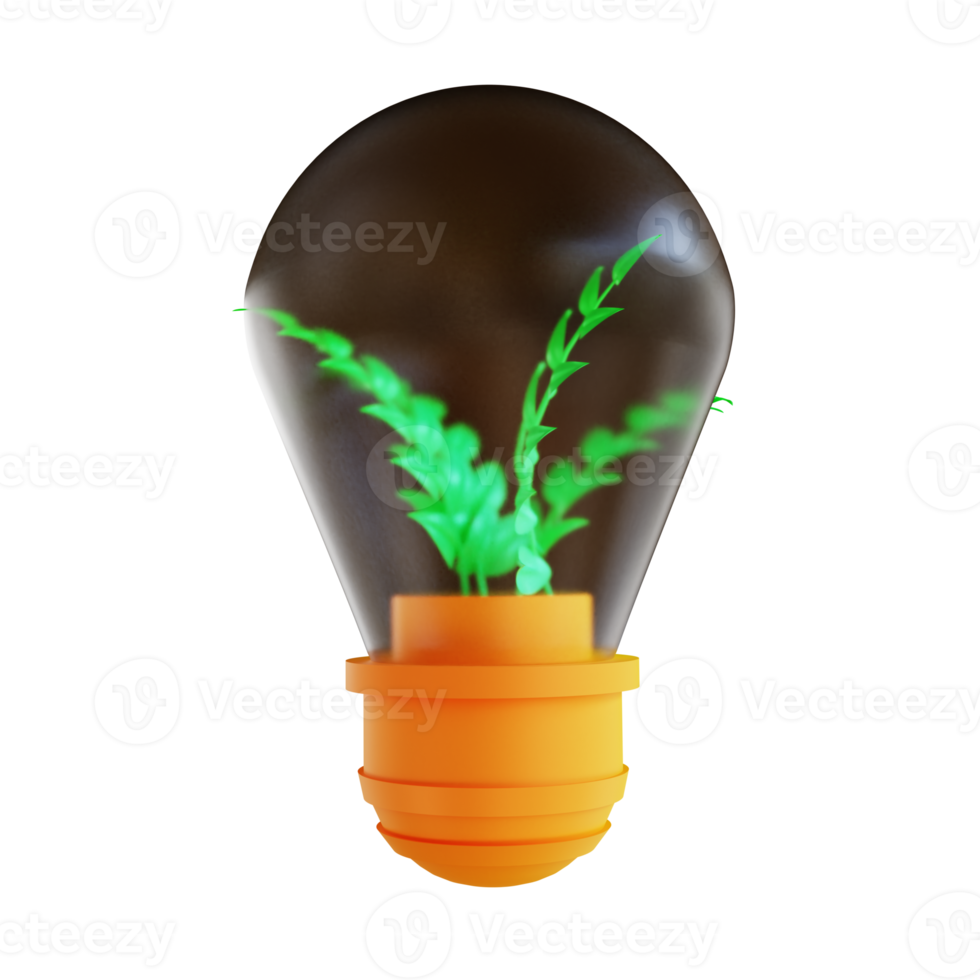 plantas de energía de ilustración 3d png