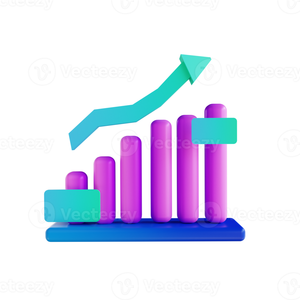 3d illustrazione crescita traffico png