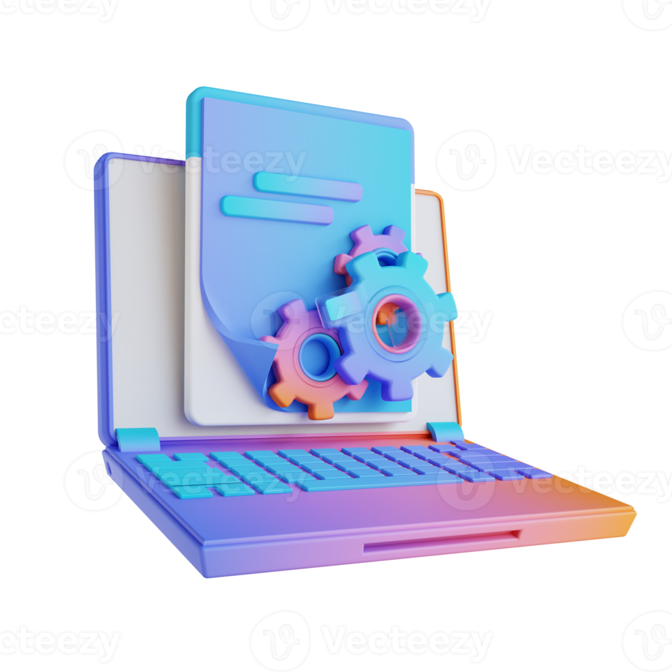 3D illustration data management png