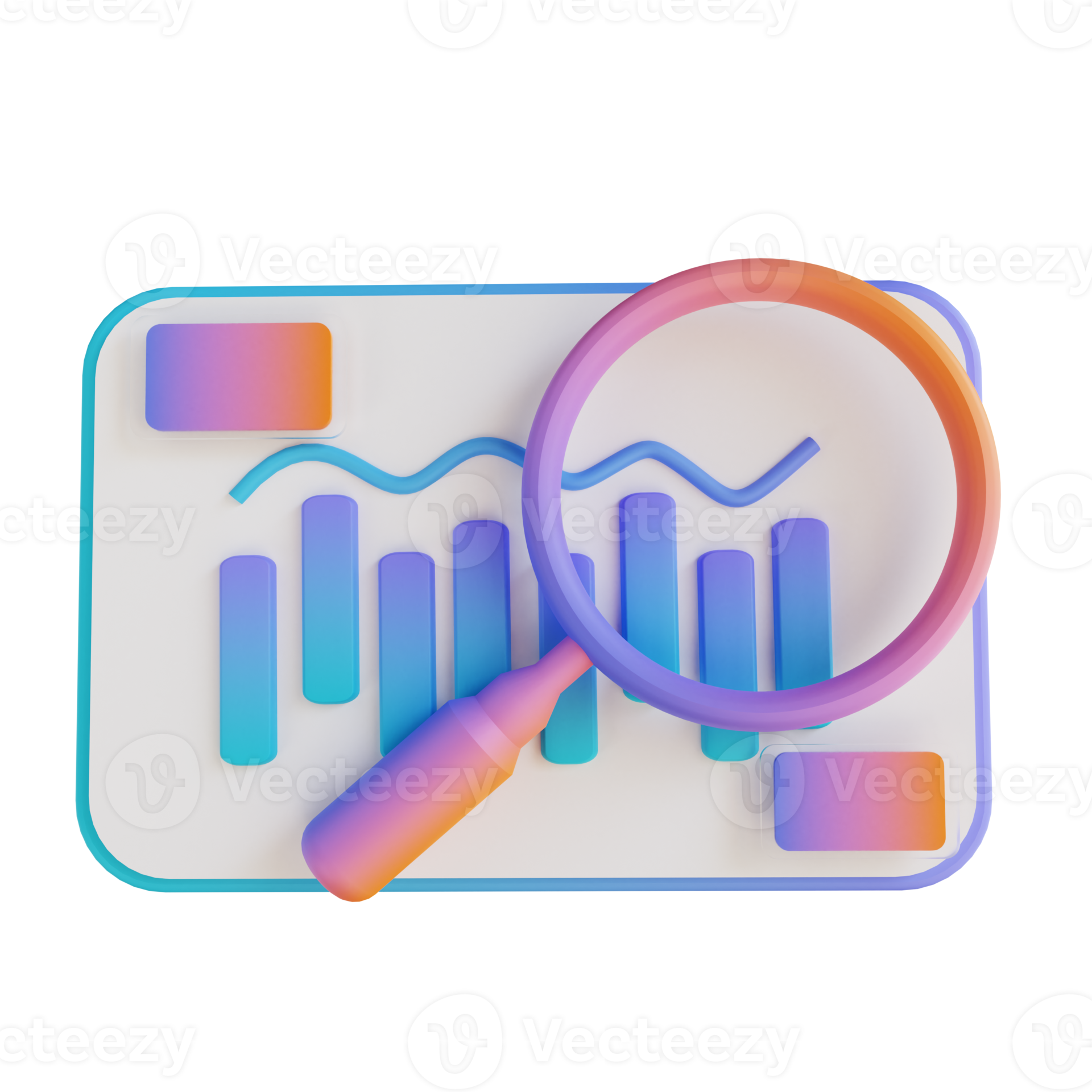 3D illustration search data analysis 10851753 PNG