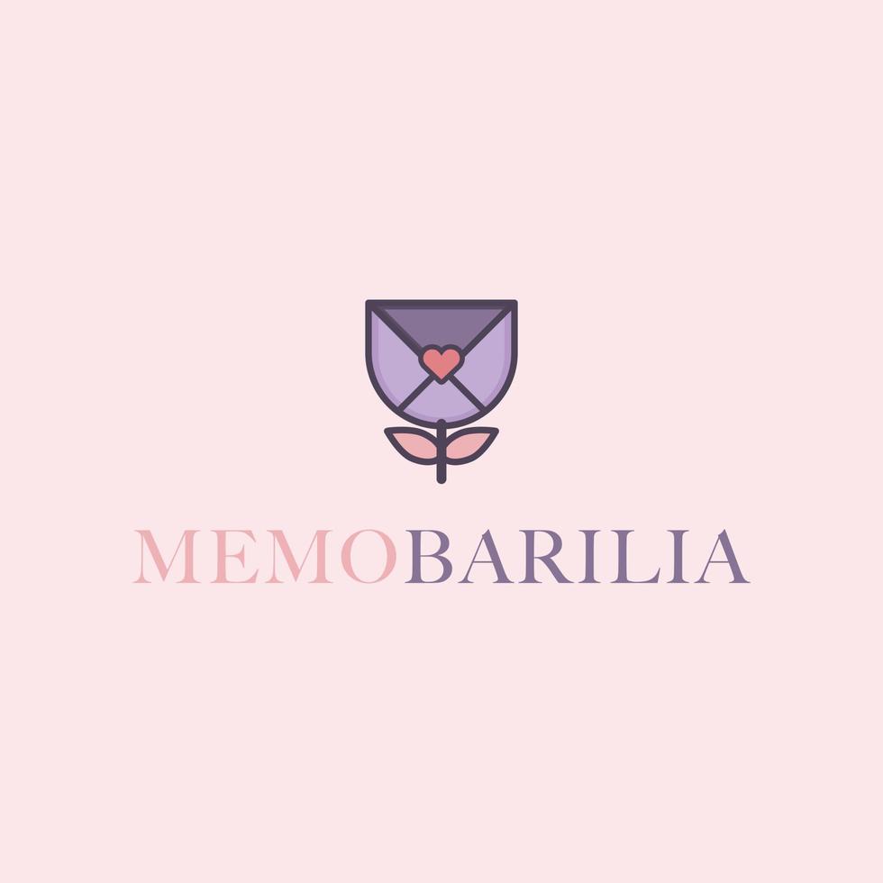 Mail Flower Logo vector