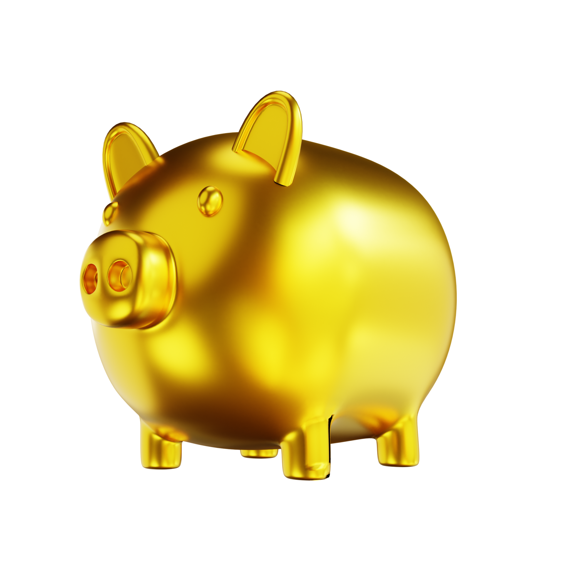 3D illustration golden piggy bank 10851854 PNG