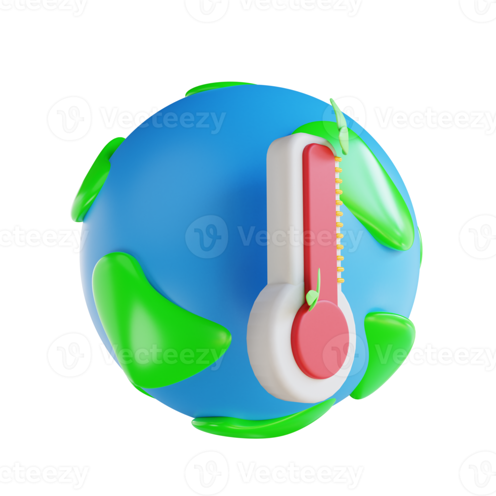 3D illustration global warming and ecology png