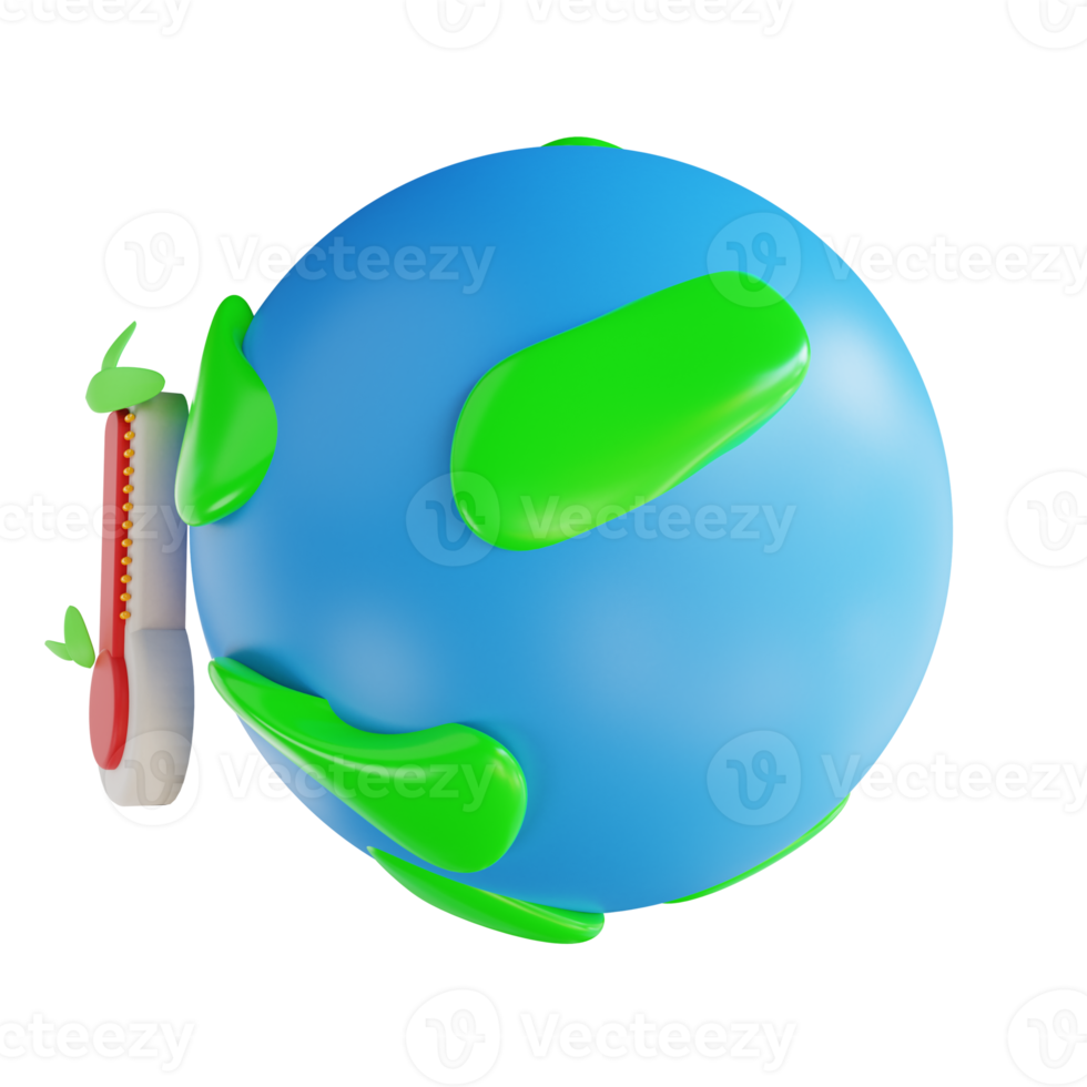 3D illustration global warming and ecology png