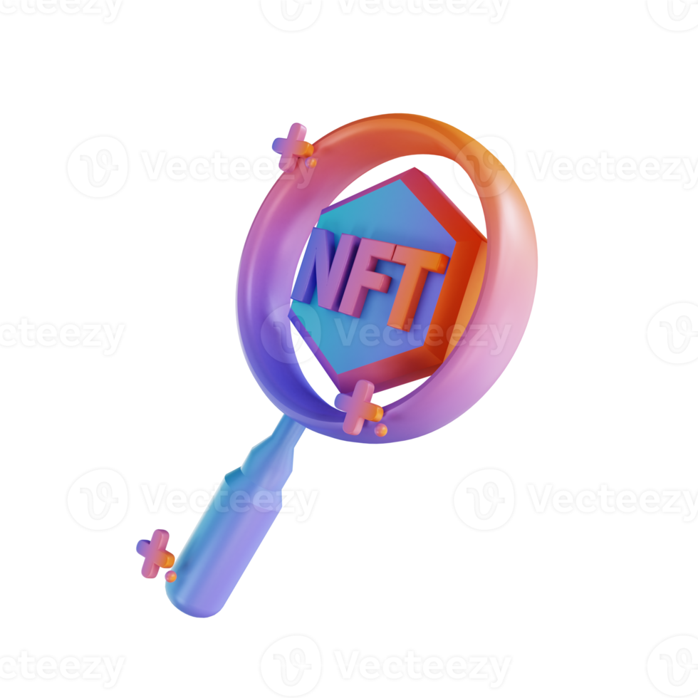 3D illustration search NFT png