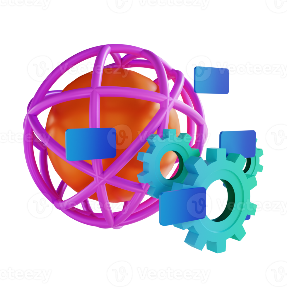 3D-Darstellung Global- und Gear-Webentwicklung png