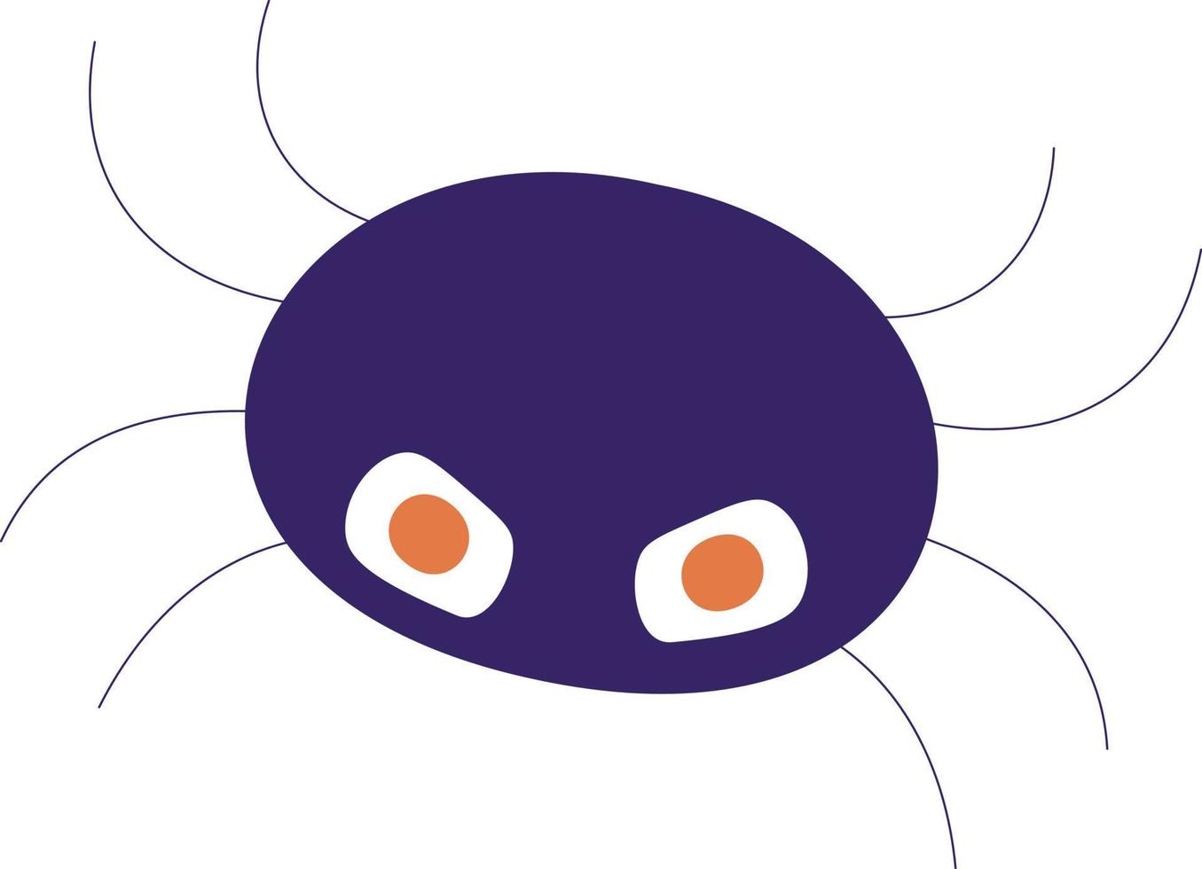 Spider with evil eyes. vector