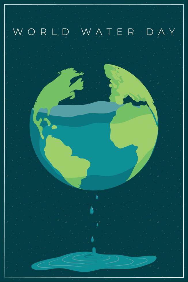 world water day invitation card vector