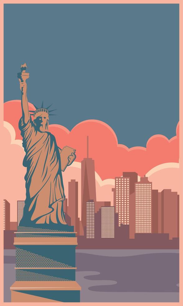 paisaje urbano de nueva york vector