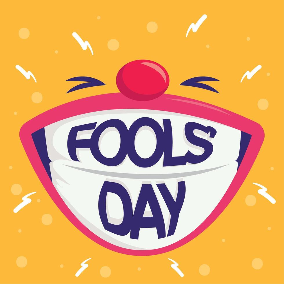 fools day lettering vector