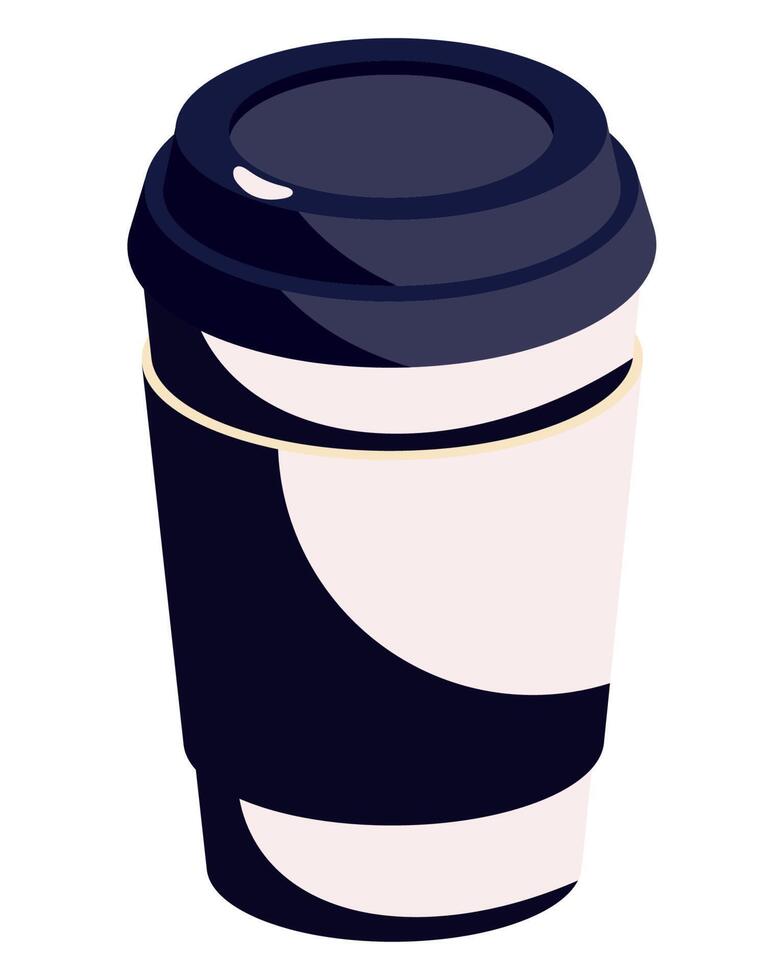 coffee in take away pot vector