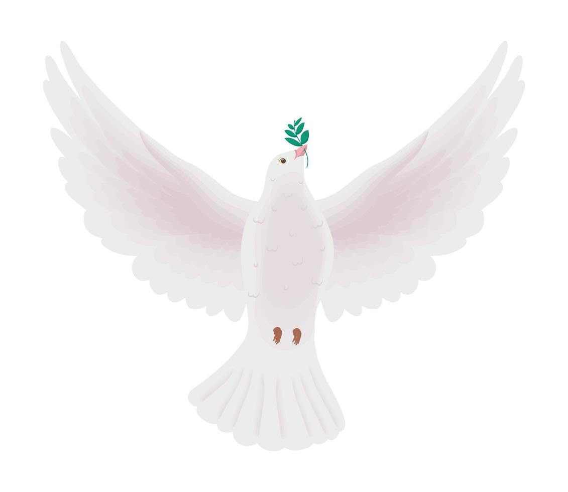 peace dove with branch vector