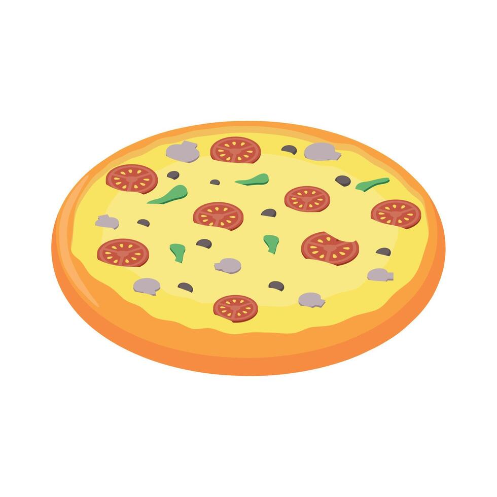 delicious italian pizza vector