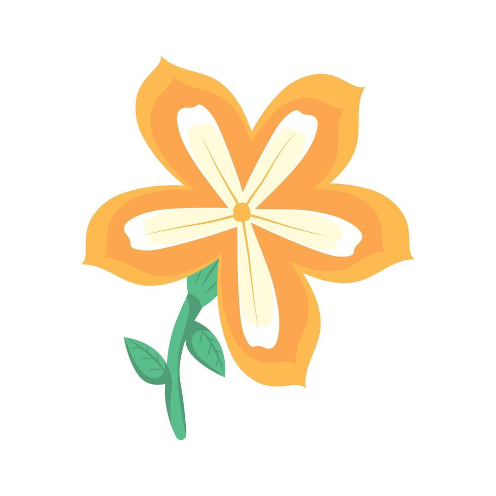 orange flower spring season vector