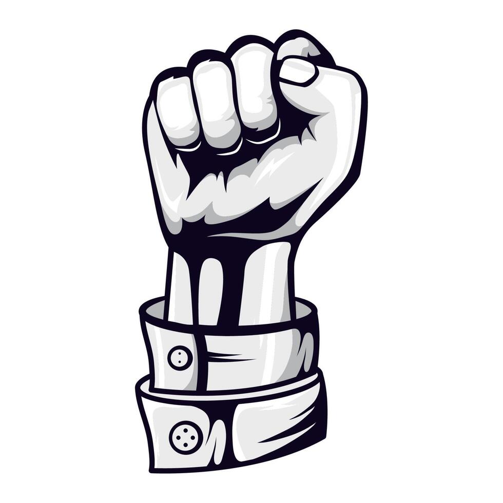 hand human fist up vector