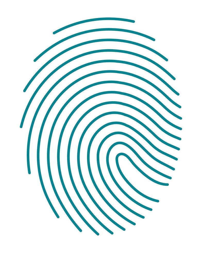 finger print sign vector