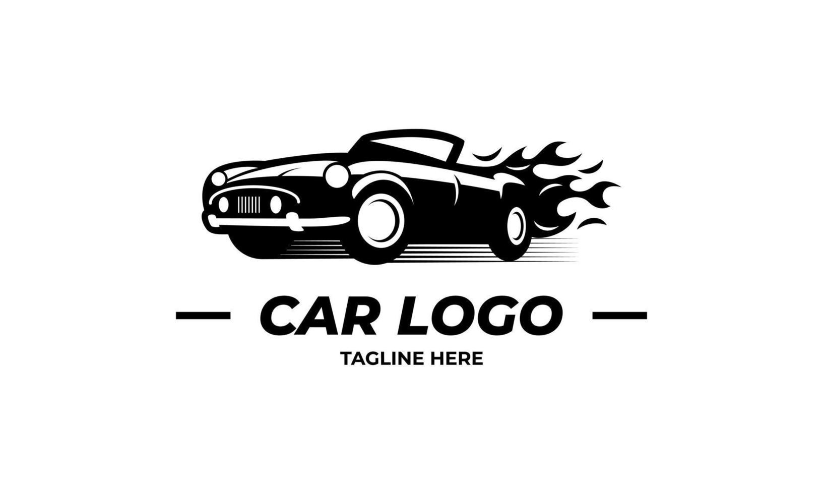 Muscle logo. Service car repair, car restoration and car club design elements. vector