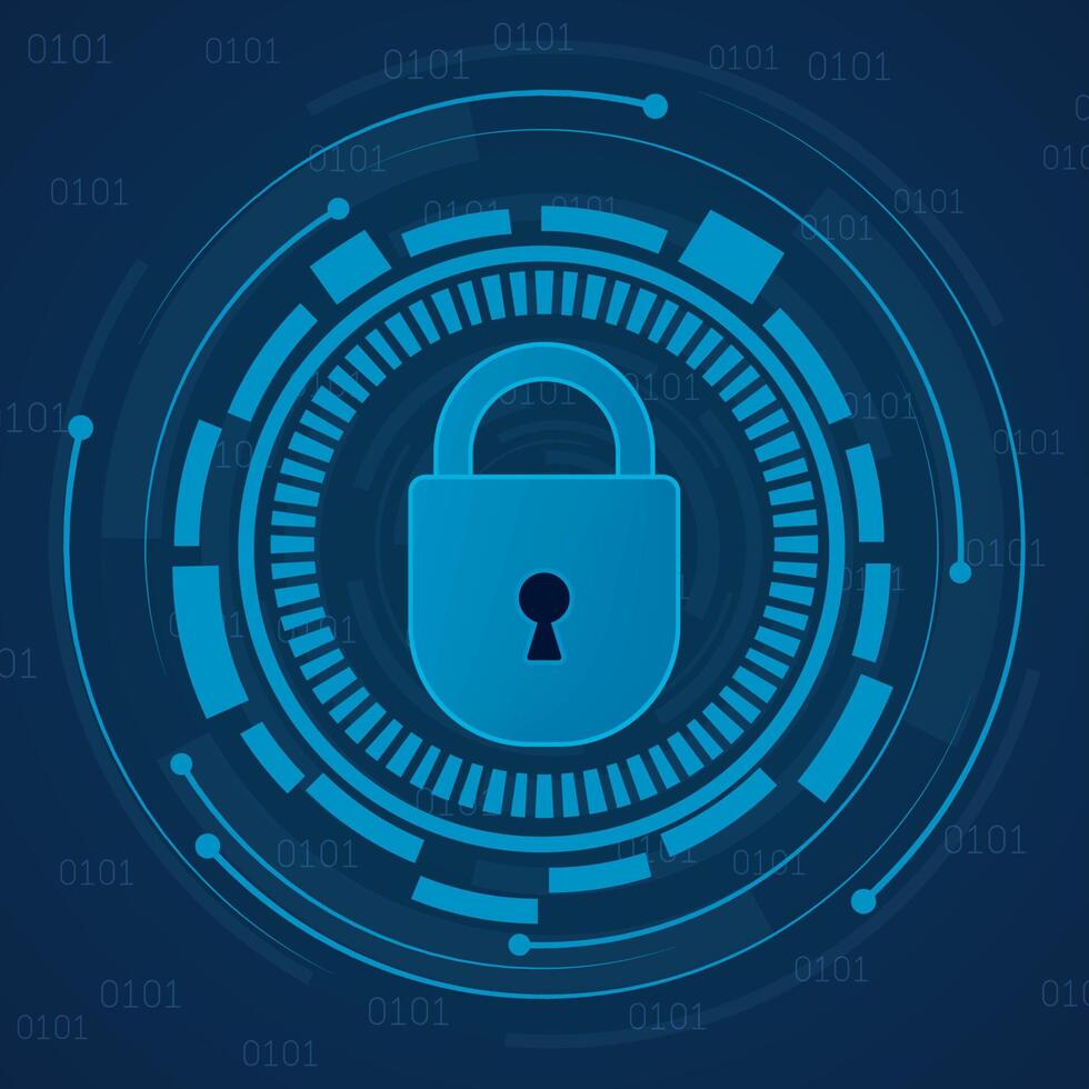password and padlock vector