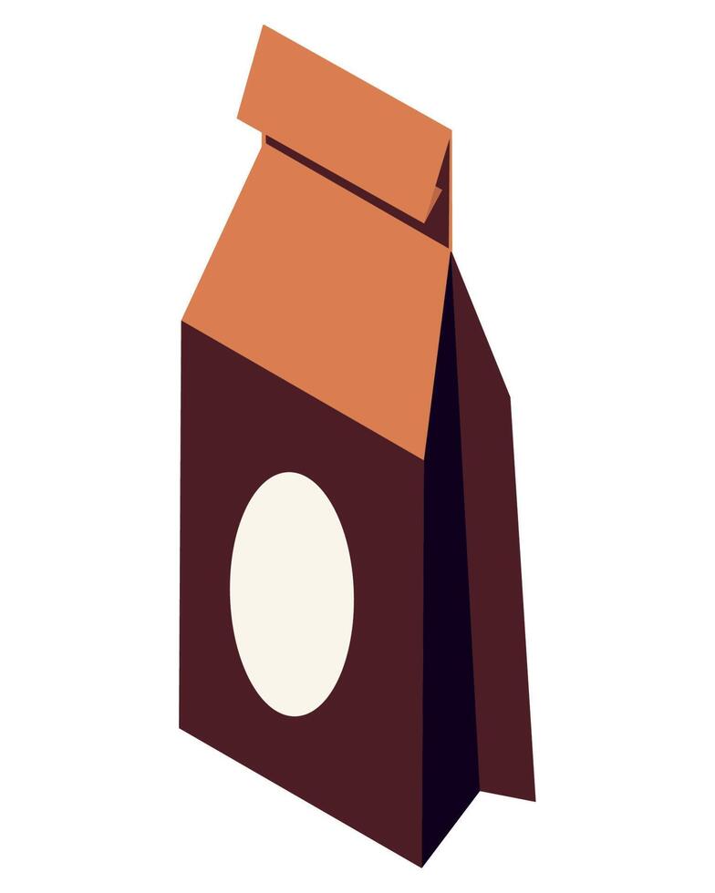 coffee bag product vector