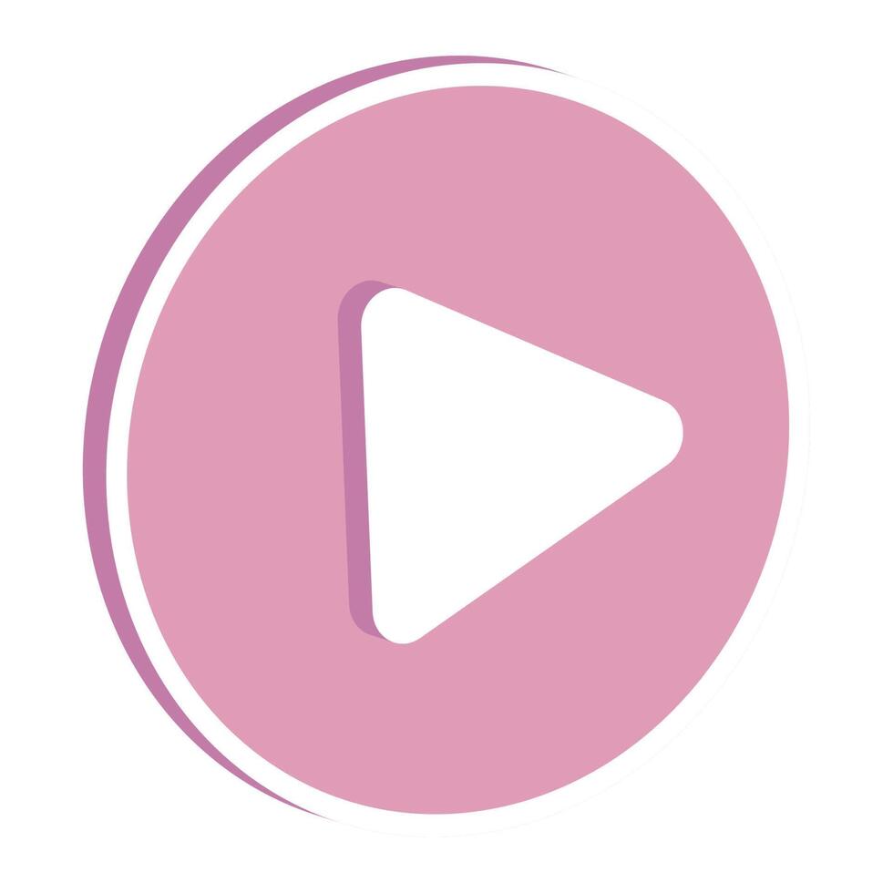 pink play button vector