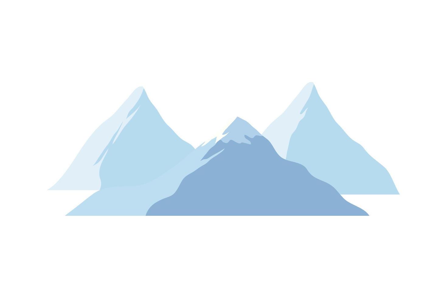 snow mountains landscape vector