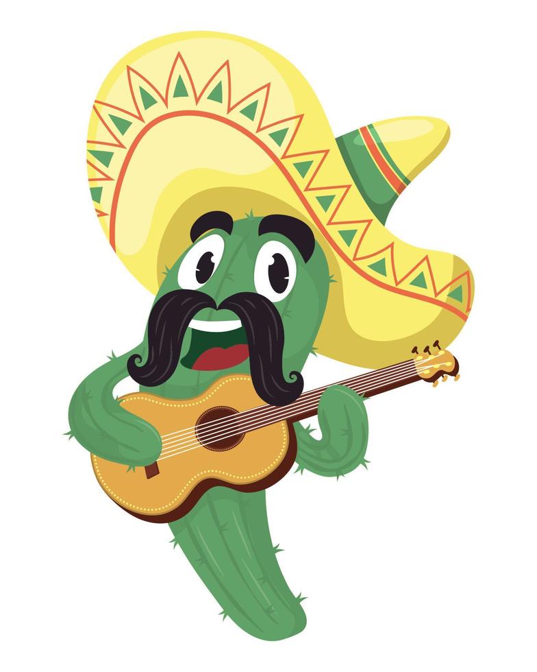 chili pepper playing guitar vector