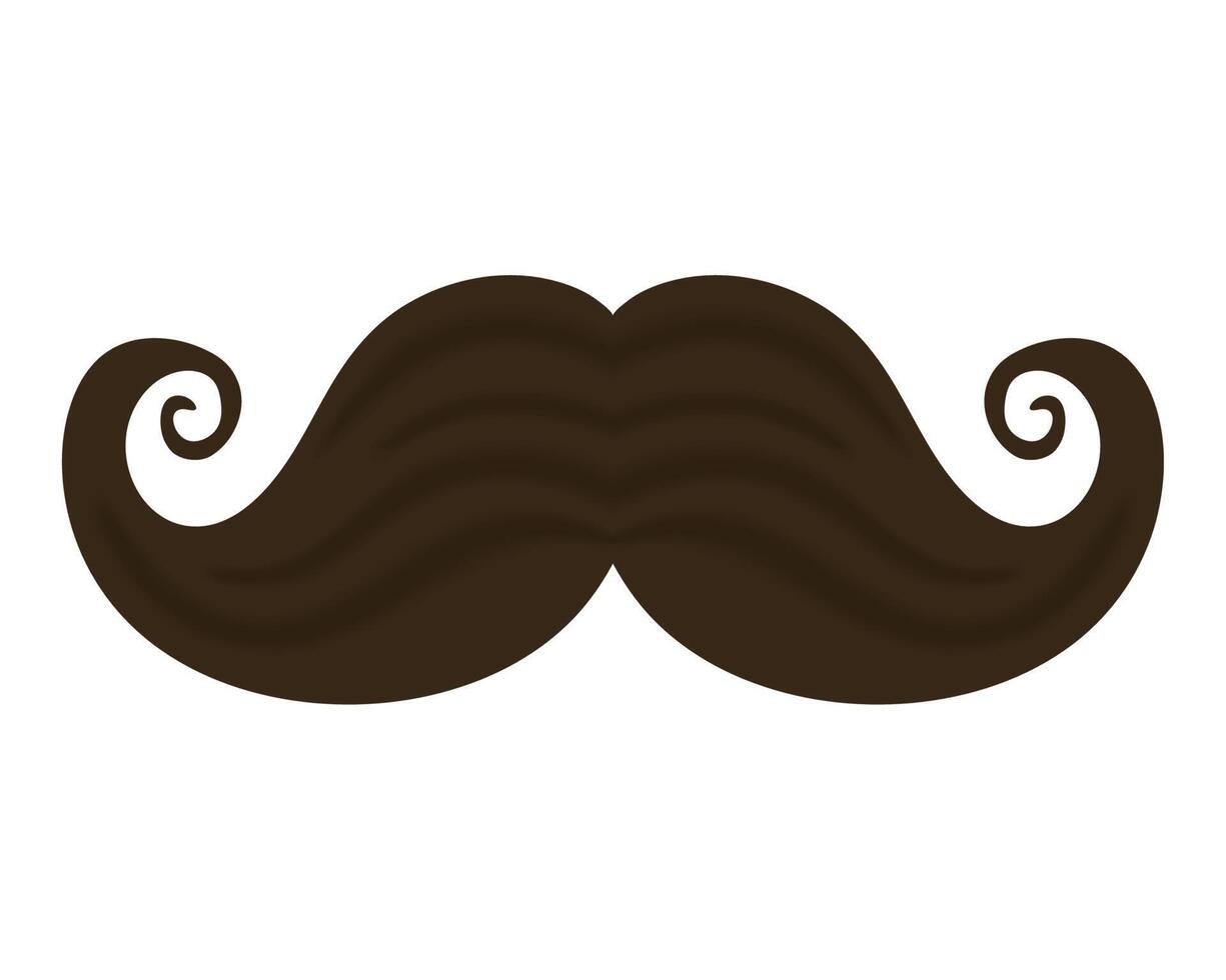 black mustache accessory vector
