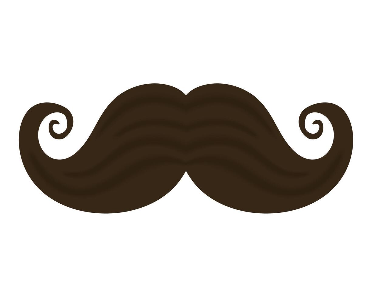 black mustache accessory vector