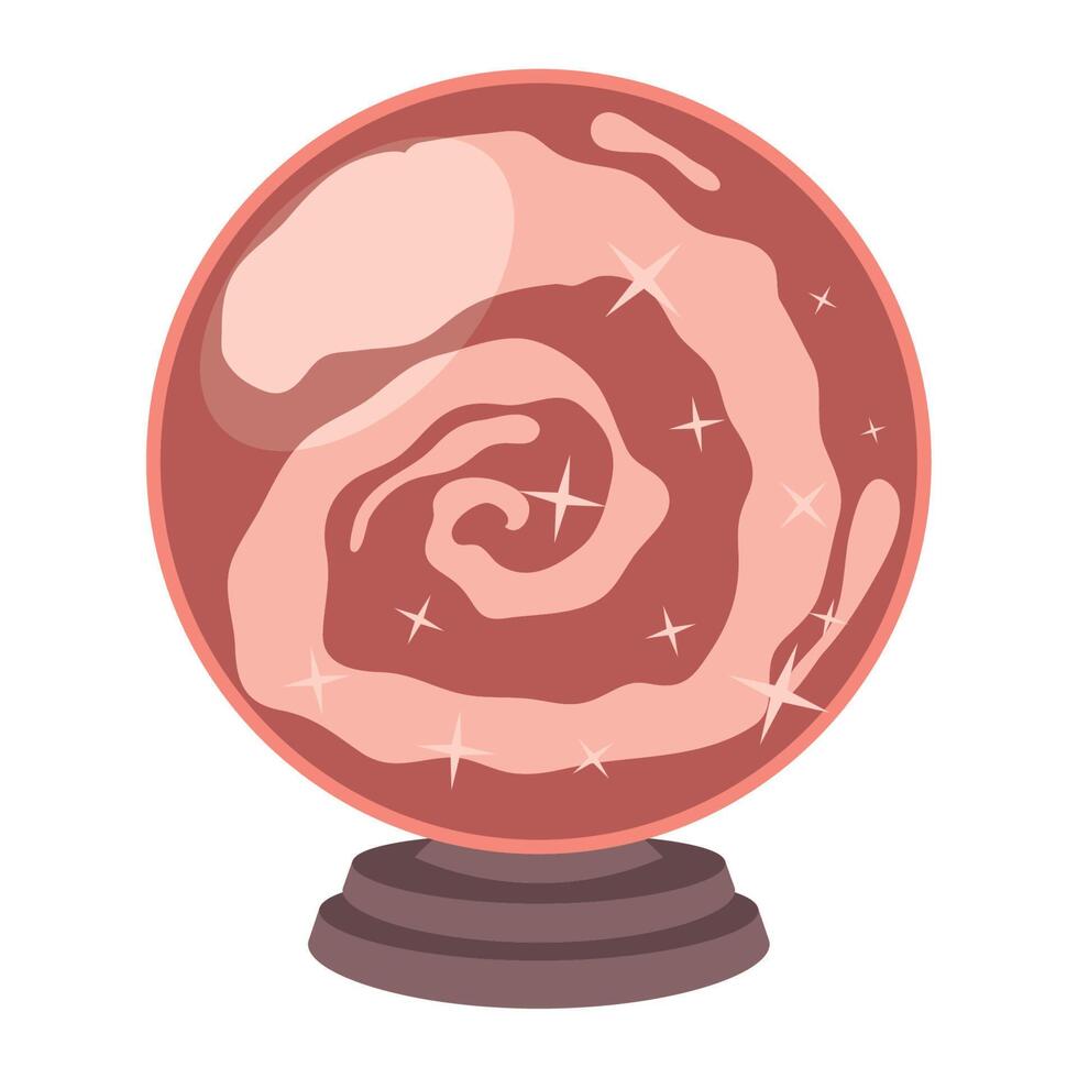 red crystal ball vector