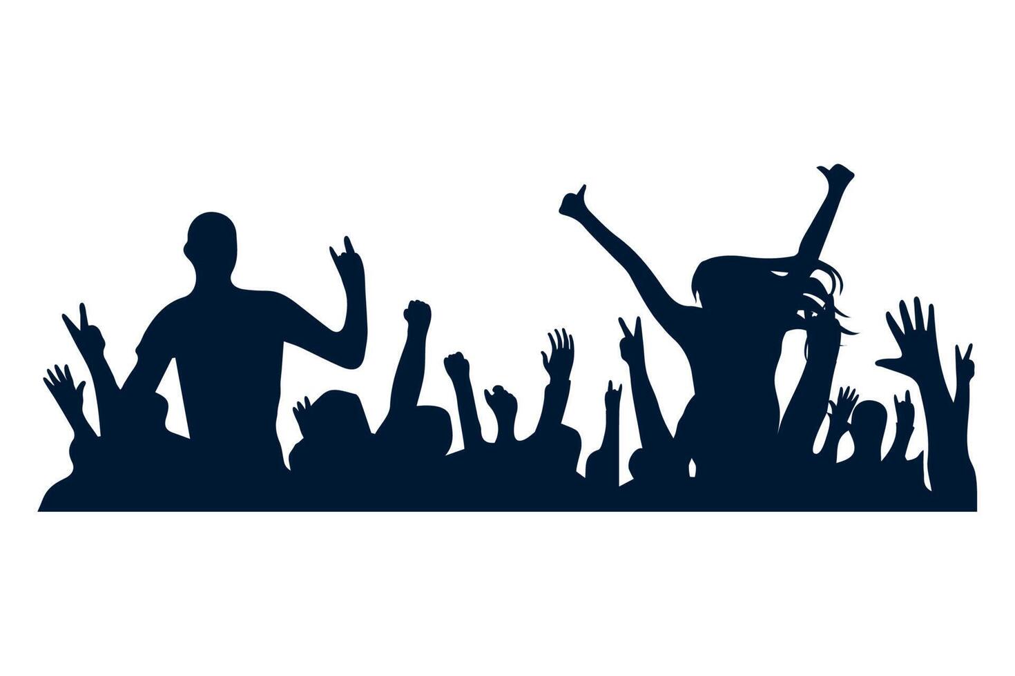 audience musical concert silhouette vector