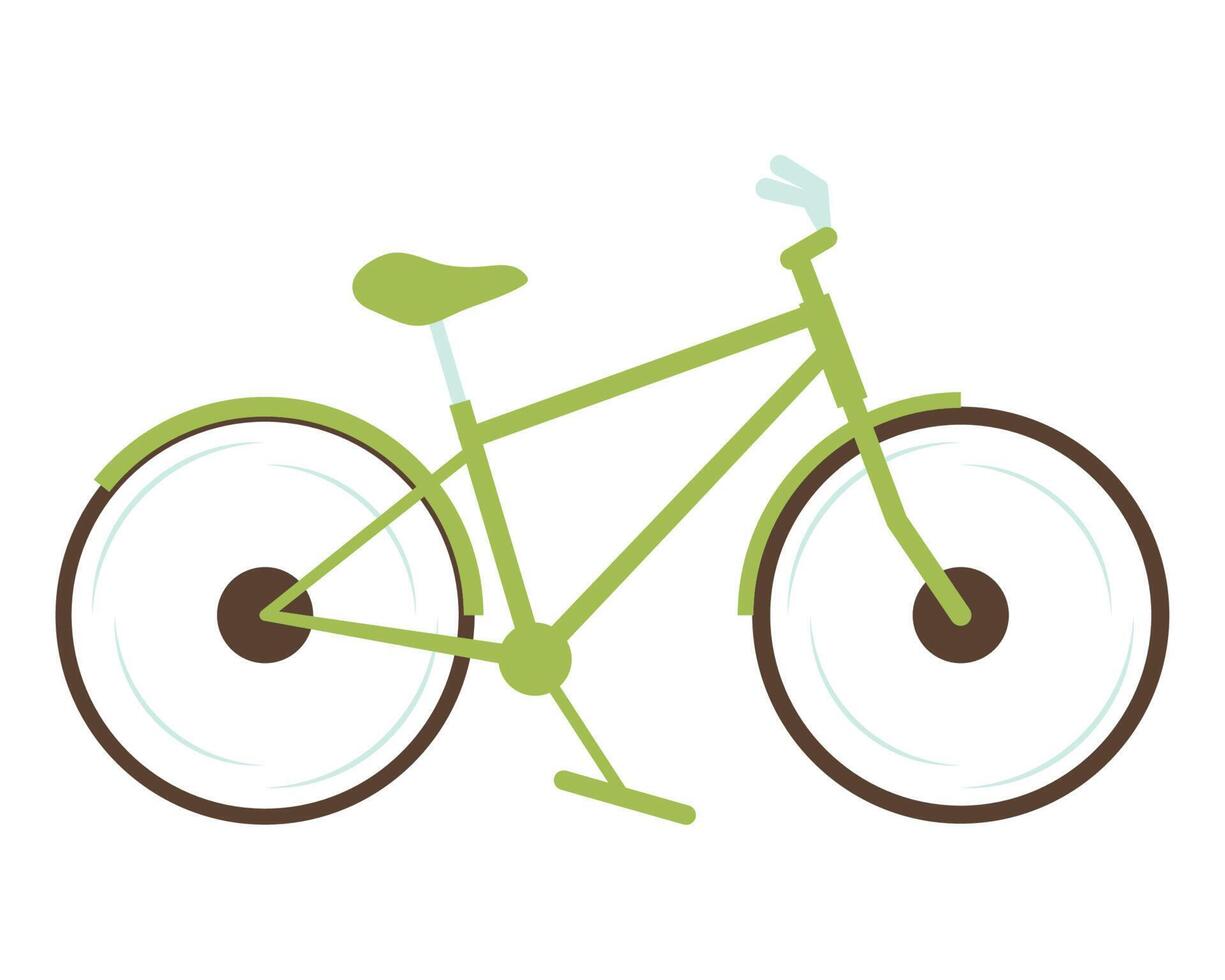 green bicyle sport vector