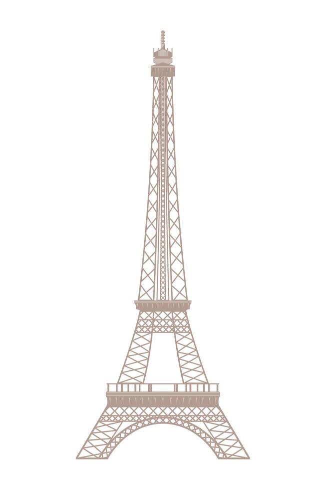 punto de referencia de la torre eiffel vector