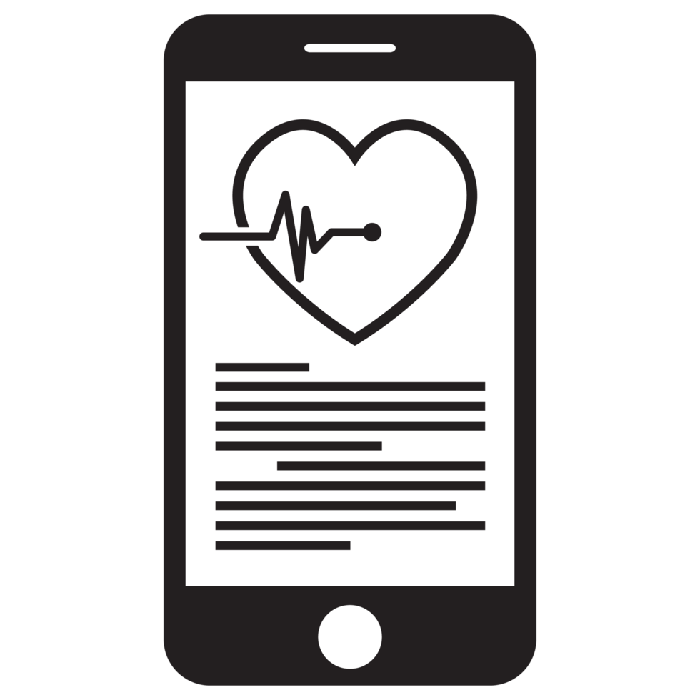 Health concept with smartphone png