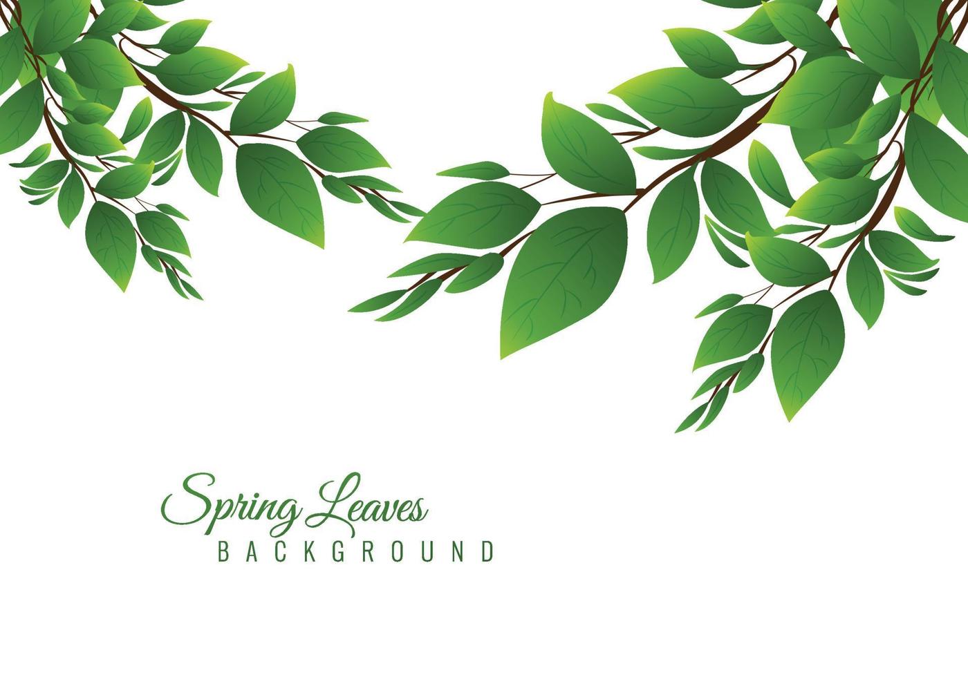 Illustration nature background with green leaves vector
