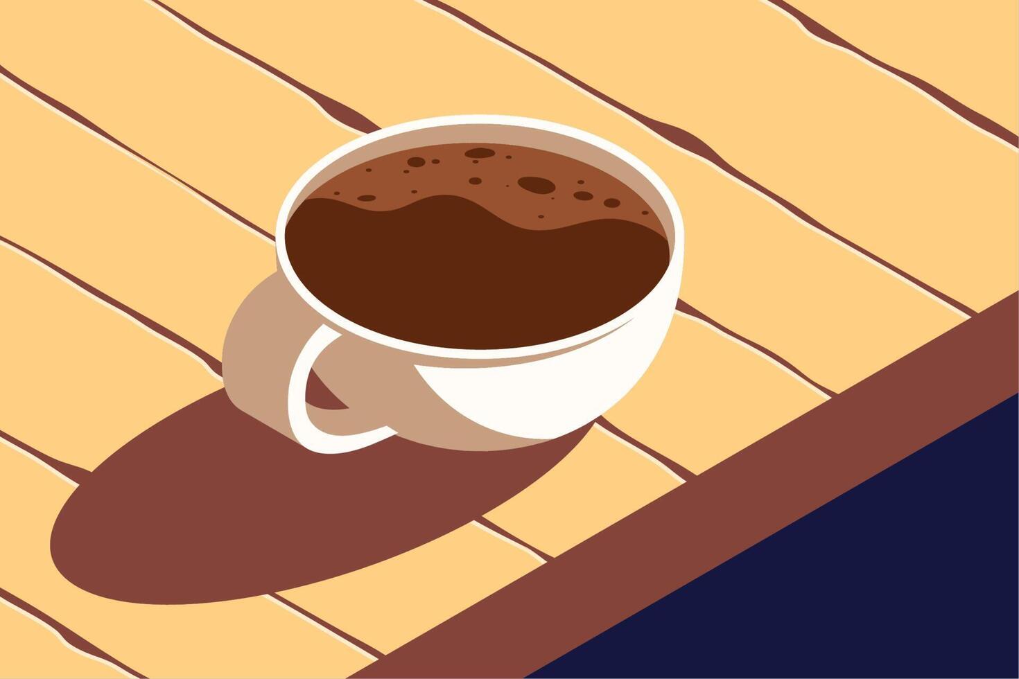 coffee cup in table vector