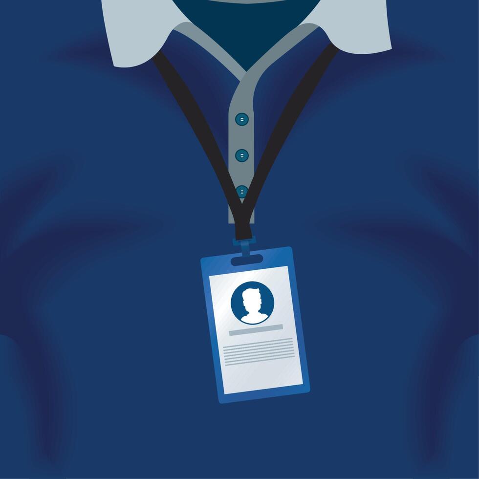 id badge hanging vector